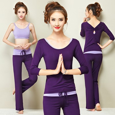 Shake the same modal yoga suit three-piece suit women's spring and summer professional sports gym sexy thin fashion