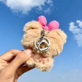 Милая подвеска с бантиком, креативная кукла для школьников, рюкзак для влюбленных, брелок, с медвежатами, подарок на день рождения