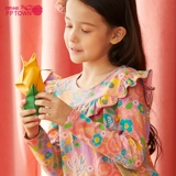 Лонгслив, футболка, детская демисезонная осенняя форма, цветочный принт, 2020, детская одежда, подходит для подростков, в западном стиле