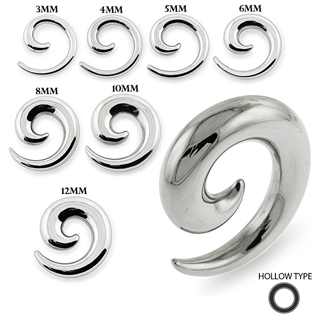 Titanium Steel Medical Steel Without Allergy Snails Enlargement Ear Enlargement Ear Enlargement Ear Punk Personality Fashion Earrings