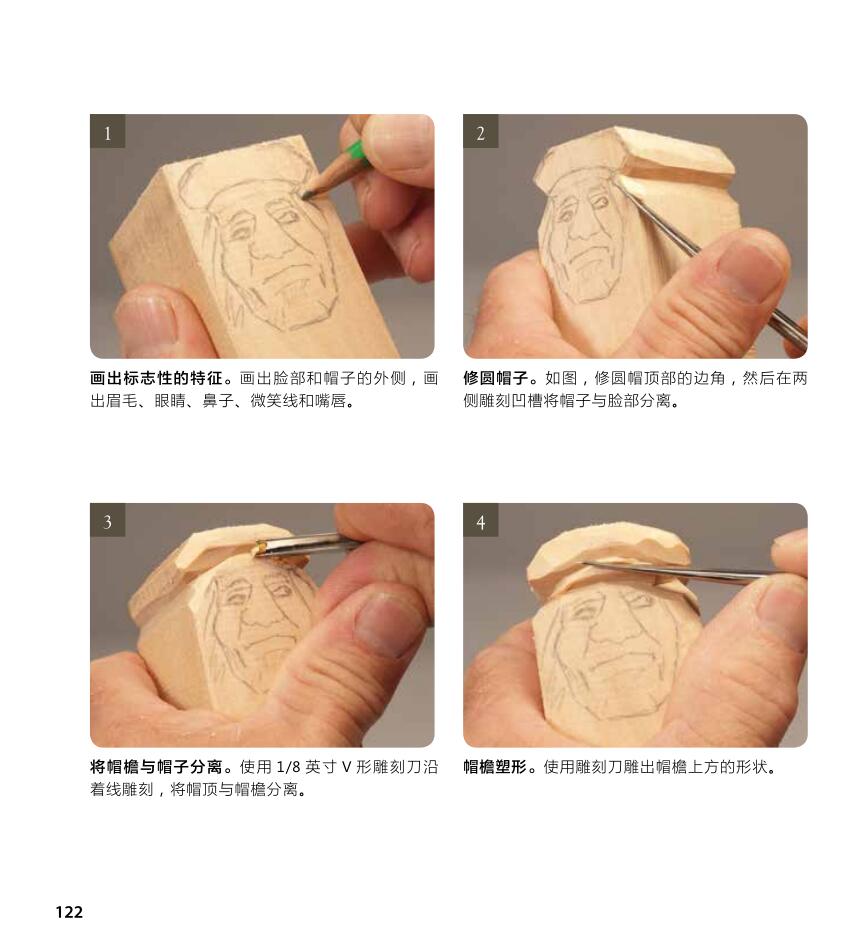 面部雕刻+传统木雕技法教程 全2册 木工全书学习教材专业 雕塑人像入门教程书籍 雕刻基础学习设计技法 创作过程解析作品 制作工艺