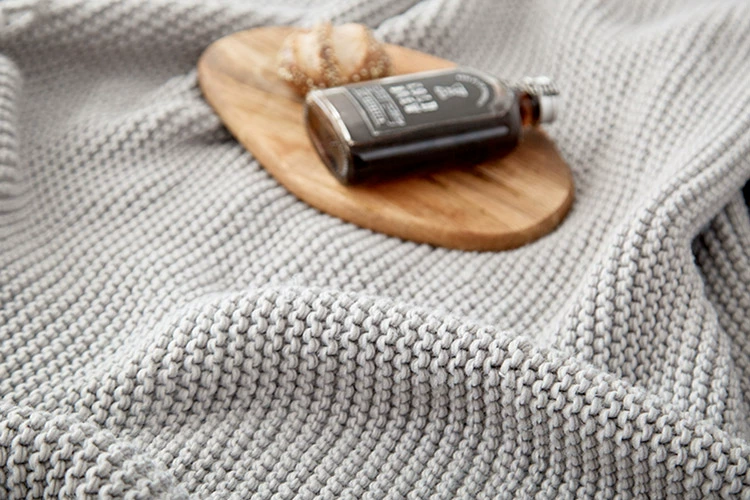 Nordic phòng mô hình chăn trang trí dệt chăn đơn sofa giường và bữa sáng lấy chăn thú chăn mền nhỏ gọn mùa đông - Ném / Chăn