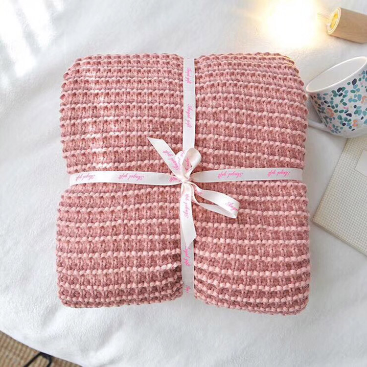 Mô hình Bắc Âu phòng trang trí chăn giường đuôi chăn sofa khăn khăn ngủ nap giải trí chăn waff dệt kim chăn - Ném / Chăn gia chan long cuu