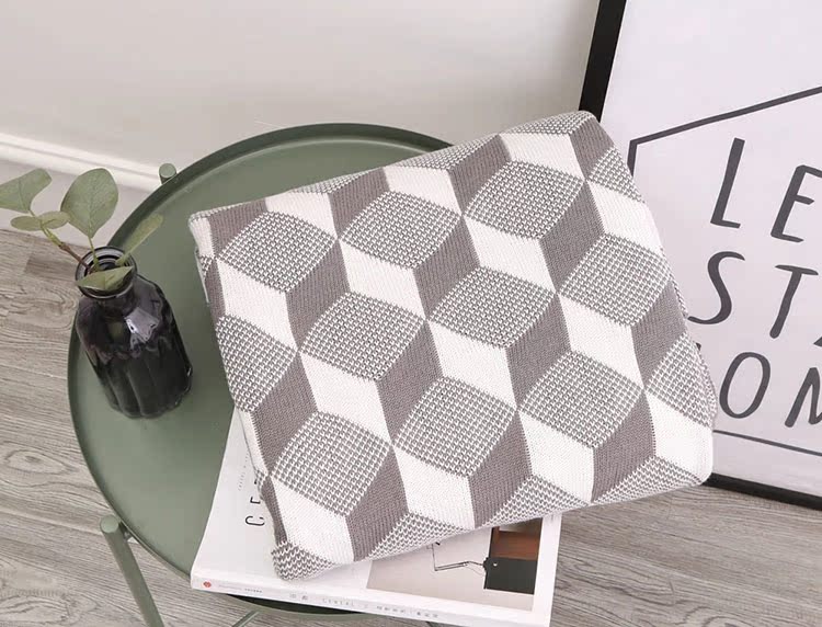 Bắc Âu mô hình phòng trang trí chăn bông sofa giải trí nap ngủ chăn mền chăn khăn văn phòng - Ném / Chăn chăn lông cừu nanara life