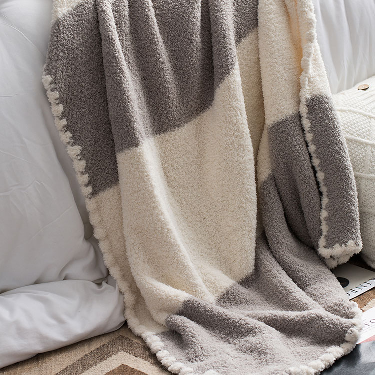Nordic trang trí chăn mền sofa giải trí đi chăn khăn choàng chăn lười biếng buổi chiều mùa hè nap chăn lông cừu san hô nhỏ - Ném / Chăn chan long cuu
