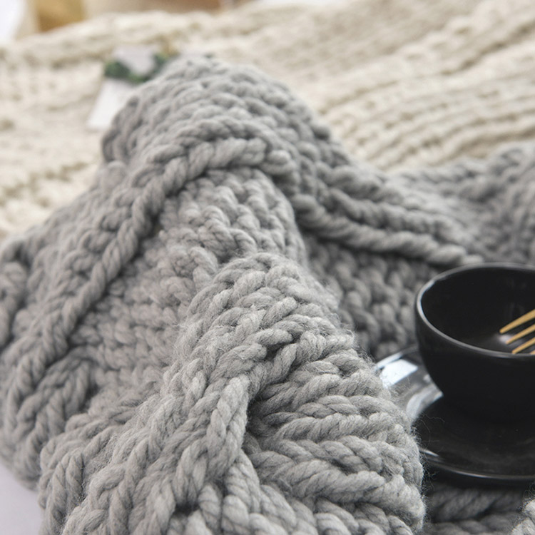 Nordic trang trí phòng mô hình chăn handmade sáng tạo chuẩn bị chăn mền giường đơn sofa và bữa sáng mất một chăn dày thường - Ném / Chăn chăn nỉ dày mùa đông