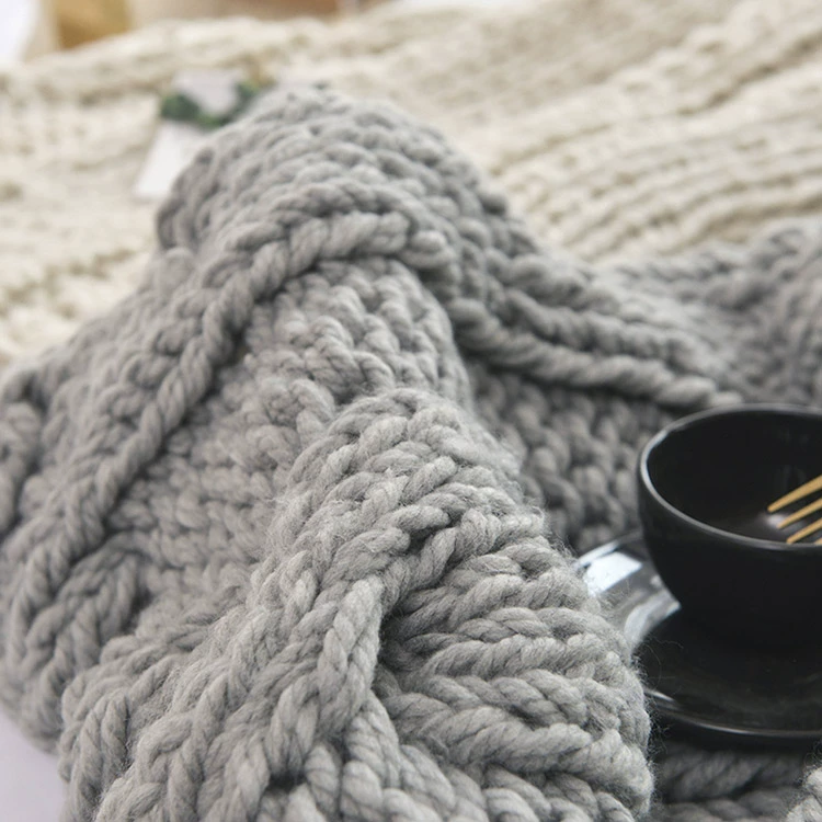 Nordic trang trí phòng mô hình chăn handmade sáng tạo chuẩn bị chăn mền giường đơn sofa và bữa sáng mất một chăn dày thường - Ném / Chăn