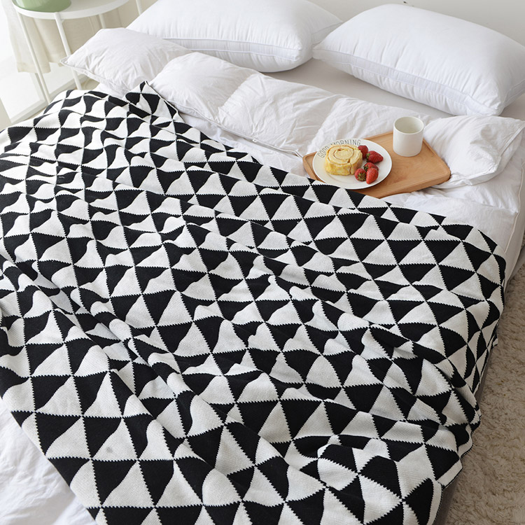 Mô hình Bắc Âu phòng trang trí chăn trẻ em đơn cotton ngủ điều hòa chăn lười biếng sofa giải trí chăn chăn - Ném / Chăn chăn lông cừu cho bé