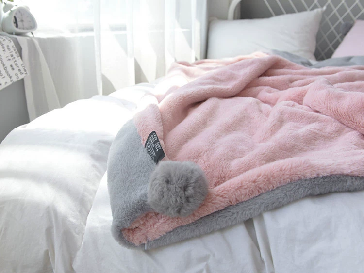 Độc Napping Điều Hòa Không Khí Chăn Dày Nhung Ins Thời Trang Giản Dị Chăn Trẻ Em Chăn Nhỏ Đôi San Hô Fleece chăn lông cừu thật