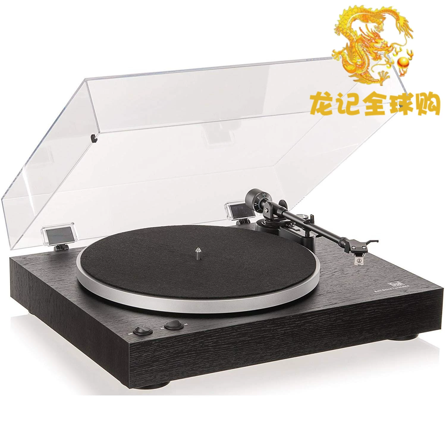 Đầu đĩa vinyl kép / German Carving Proud DT 450 bằng gỗ lắp sẵn bộ truyền động bằng dây curoa phono Mua hàng của Đức - Máy hát