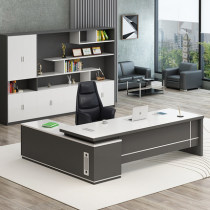 Simple and modern large desk Presidents desk Managers desk Supervisors desk and chair combination Bosss desk Simple and modern