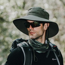 Sun hat male summer sun sun hat cover face fishermans hat outdoor mountaineering big edge fishing travel Wild