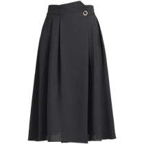 Red Sleeve Mall Same Style HOPESHOW Black Skirt Summer 2024 New Womens Irregular High Waist Mid Skirt