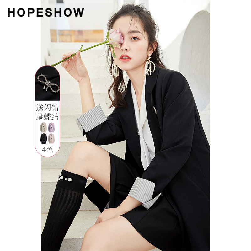 Red Cuff Black Small Suit Jacket Woman Spring Autumn New Advanced Feeling Professional Temperament Casual Loose Positive Dress Jacket