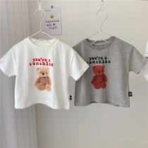 Summer cotton boys short sleeve T-shirt new children half sleeve T-shirt baby boys thin summer dress tide