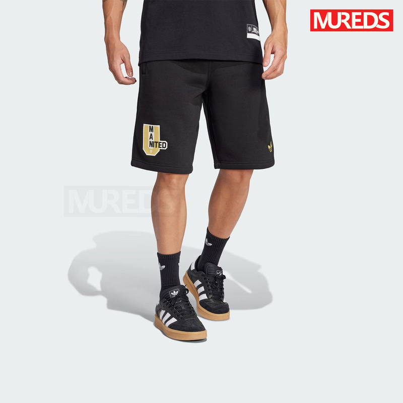 Manchester United Official Authentic Adidas American Campus Style Football Casual Culture Fleece Sports Shorts Jf0362