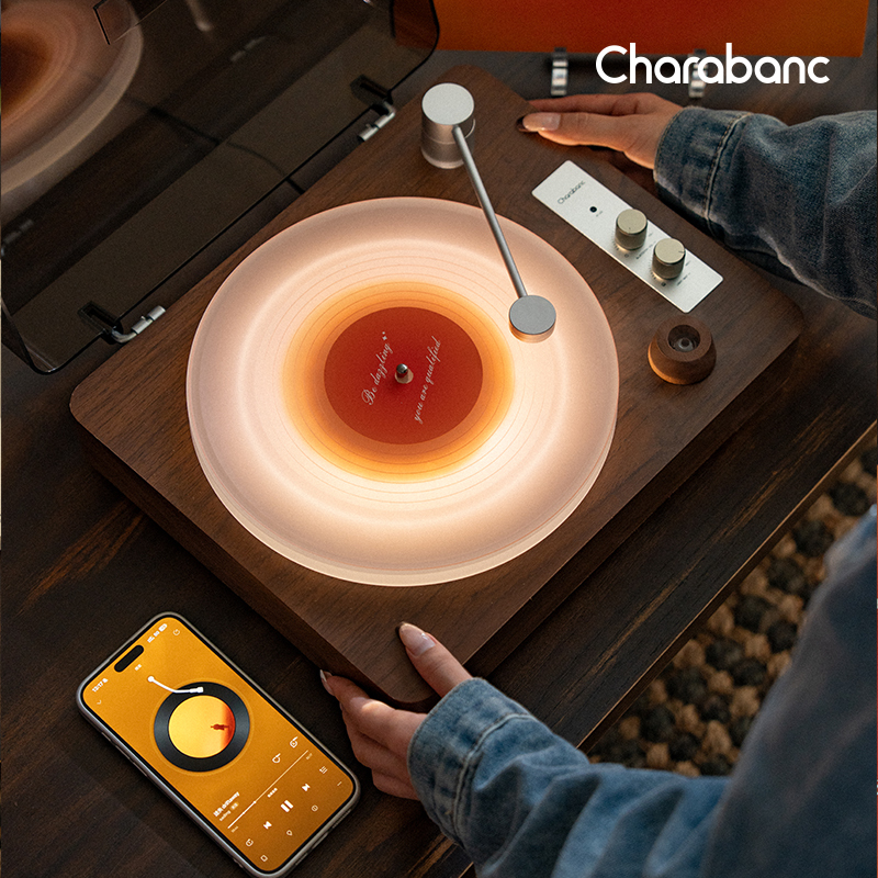 Charabanc Bluetooth Speaker Aromatherapy Machine High-End Feel Chinese Valentine's Day Gift Glowing Record Player Birthday Gift Speaker