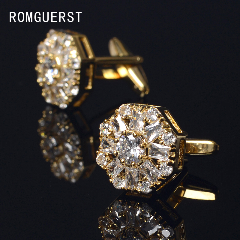 Romantic Diamond-Encrusted French Shirt Cufflinks, Business Men's Cuff Studs, Shirt Buttons, Cuff Buttons for Men and Women, Trendy Style