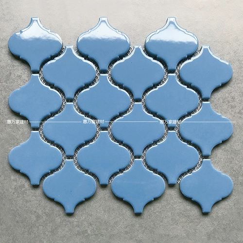 Большой фонарь Черно -белый керамический мозаичный улучшение домов