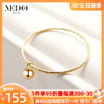 18K gold transfer pearl ring female gold 750 gold pearl bean-bean hanging pearl ring color gold brief index finger tail ring