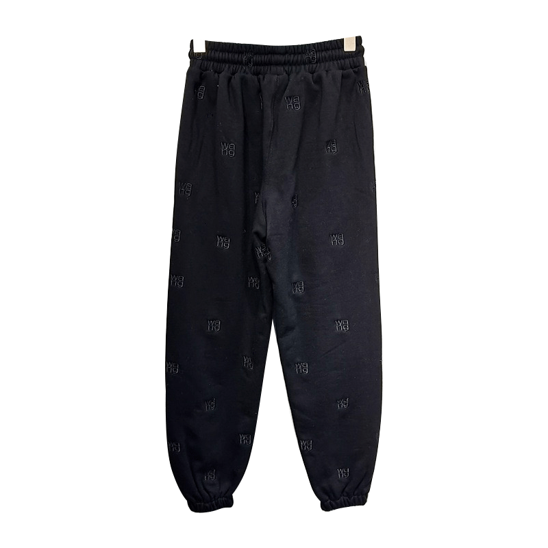 BlackKrazy letter Embroidery sweatpants  female 2021AW king Frenulum leisure time Tie one's feet Sports pants cotton material Long pants