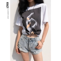 Krazy Летняя эластичная повязка для отдыха, футболка с коротким рукавом, 2020, короткий рукав