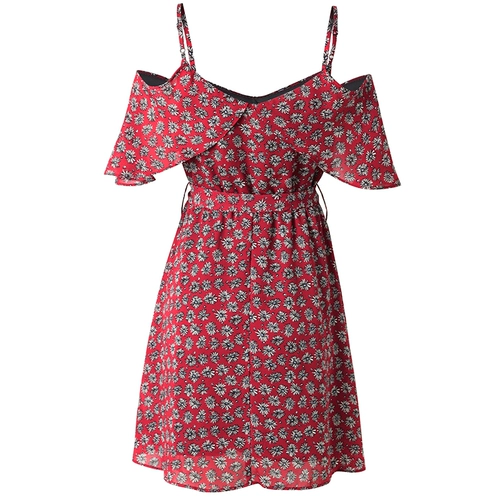 Krazy Прохладный корсет, милый ремень, шифоновое платье, шифоновый с принтом