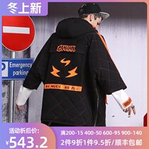 GENANX lightning Tide brand cotton clothes men winter fashion new tooling couples personality bat sleeve cotton jacket boys