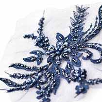 Hand-stitched Beaded Beaded Embroidery Lace Flower Paste Clothing Material Wedding Dress Head Jewelry Decorative Lace Accessories