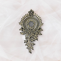 This white lace accessories DIY handmade wedding dress headdress embroidery clothing decoration embroidery material