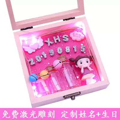 Baby fetal hair bottle souvenir diy self-made fetal hair preservation bottle baby umbilical cord collection box mouse permanent custom