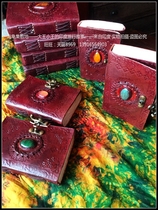 Customized Indian imported handmade camel skin knockout flower jewel inlaid copper lock petals cloth pattern cotton paper collection book