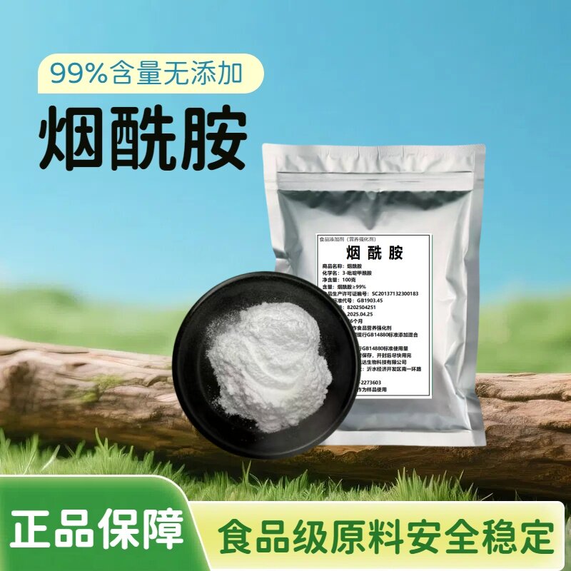 烟酰胺粉食品级99%含量烟酰胺原料粉末维生素B3粉高浓度烟酰胺粉