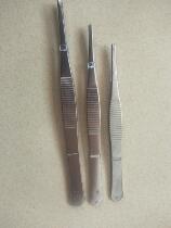 Stainless steel tweezers thickened dressing tweezers with round head toothed accessories forceps clip clamping tool