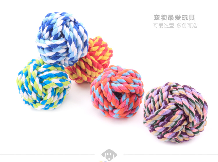 Pet bông dây bóng Lớn bông sợi dây dệt bóng Pet mèo chó bông dây đồ chơi Pet đồ chơi do choi cho meo