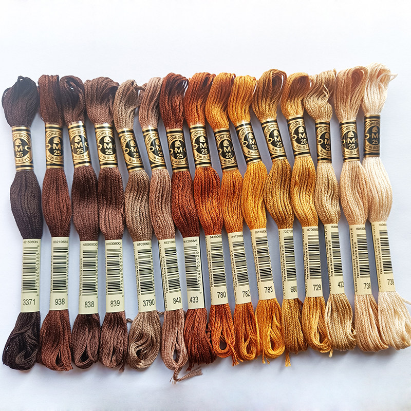 French DMC Cross Embroidery Line 25 cotton line 15 color cotton line DMC embroidery line of European method embroidery line