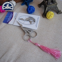  South Korea imported cross stitch silver crane mouth scissors full silver-plated retro crane scissors hardcover
