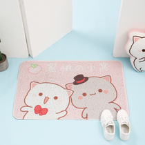 Honeypeach Cat Genuine Perimeter Anti-Slip PVC Dust Removal Ground Mat Foot Mat Entrance Doormat Doormat Doormat Muddy Silk Loop Carpet