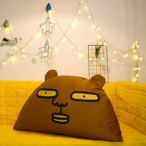 Genuine authorized perfunctory bear dormitory bedside pillow cute cartoon backrest bedside cushion pillow