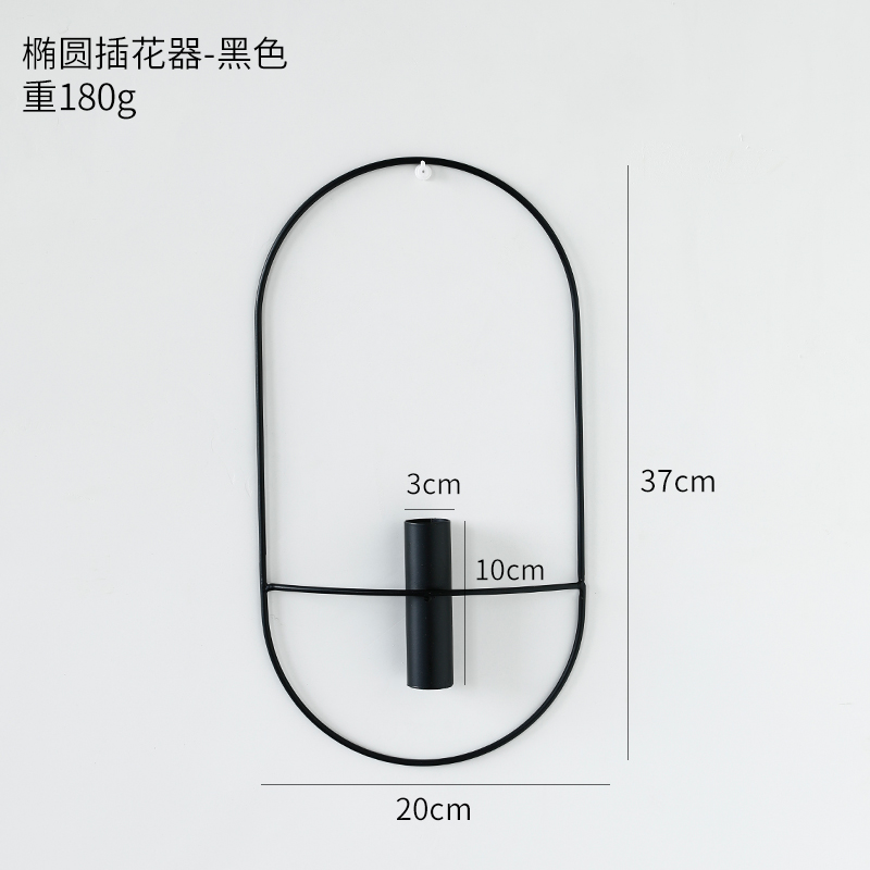 Oval Flower Arrangement - BlackLight luxury Metal Wall hanging Wall decoration Home Furnishing Soft outfit collocation a living room bedroom wall Pendant Northern Europe ins Hanging decoration