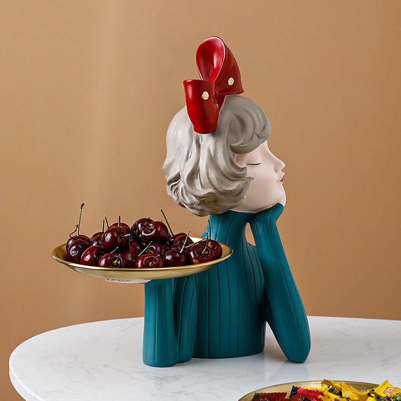 Light luxury wind fruit plate Household living room Coffee table Snack Dried fruit candy plate Key decoration storage tray entrance