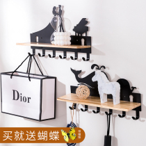 Key hook creative storage into the door door shelf hanging bag rack Wall hanging wall entrance home decorative art