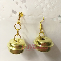 K cat neko drop earrings Projectile round dance theory broken earrings Gold bell stud earrings ear clip cos props accessories