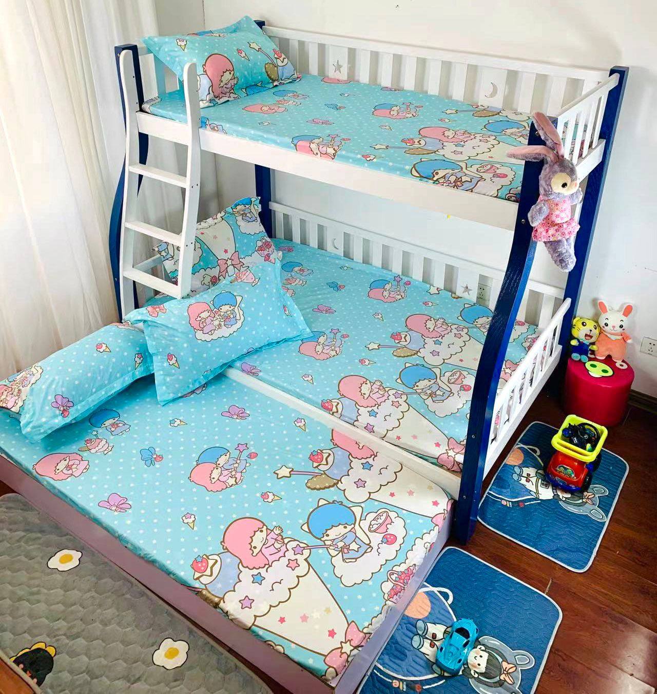 China Taiwan Hong Kong Gemini bed cover quilt bag cartoon girl bed cover set 3 feet king queen4 5 feet