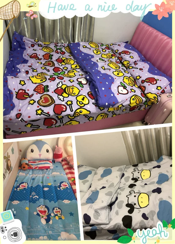 Cartoon đơn bông chăn bông chăn đơn hoặc đôi sinh viên nhà 1.2m1.5m1.8 220 * 240 mét custom-made - Quilt Covers