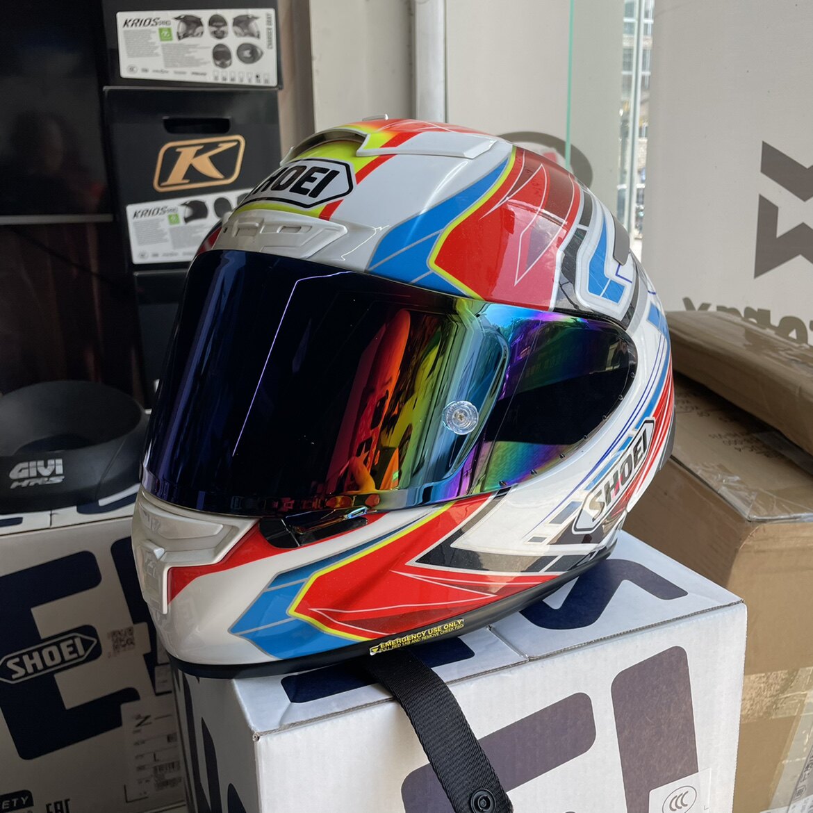 RY riding equipment SHOEIZ7 Z8 X14 domestic electroplating red aurora anti-fog lens night color red lens