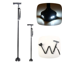 Elderly peoples crutches four-clawed cane four-legged aluminum alloy crutches anti-slip multi-functional light and retractable for the elderly.