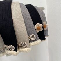 2021 Fall and Winter 2021 new Korean Gas plus Han Edition girls punched pants baby pants in one - one knit pants