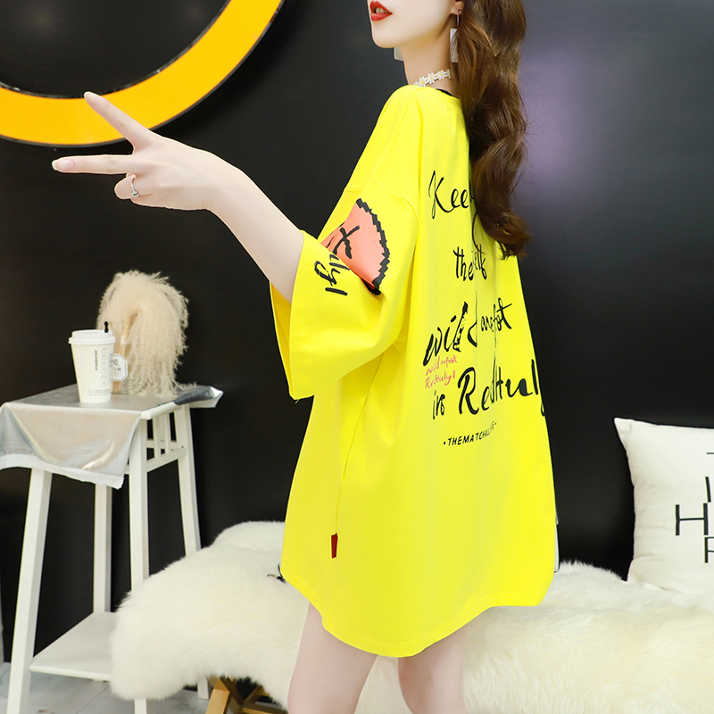 Hong Kong Tide Lax Leisure Short Sleeve T Shirts in the summer of 2021 new Web Red in Half - sleeved T - shirt coat