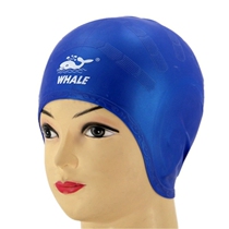 Whale ear protection swimming cap male daughter childrens long hair increase waterproof silicone comfortable non-strangling head swimming cap